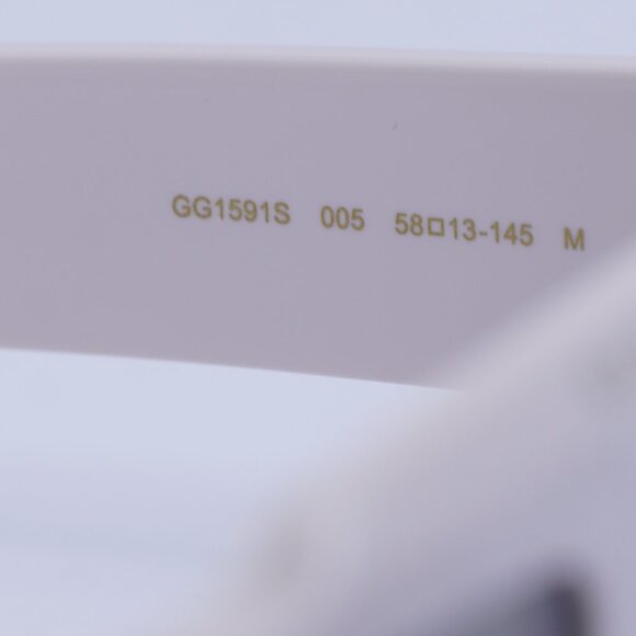 🕶️ New Gucci GG1591S 005 Sunglasses - Ivory Frame, Grey Lenses - Picture 7 of 10